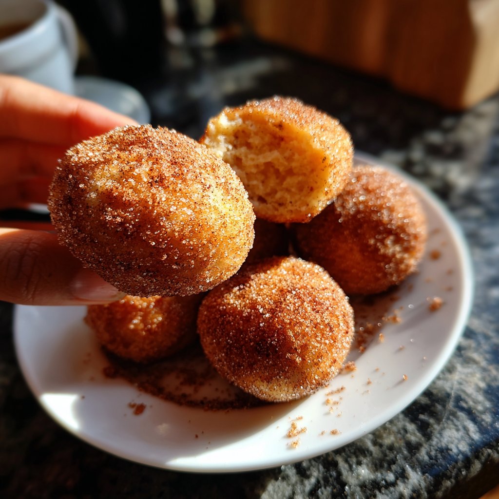 Quarkbällchen mit Zimt