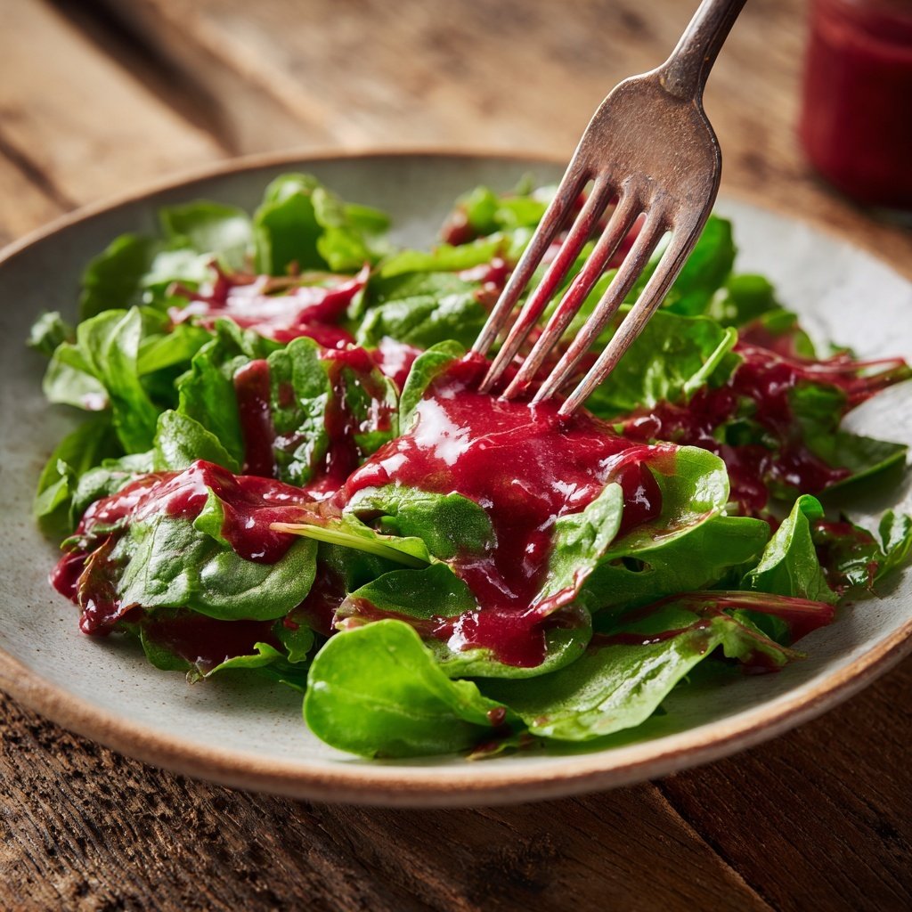 Rucolasalat mit Himbeerdressing