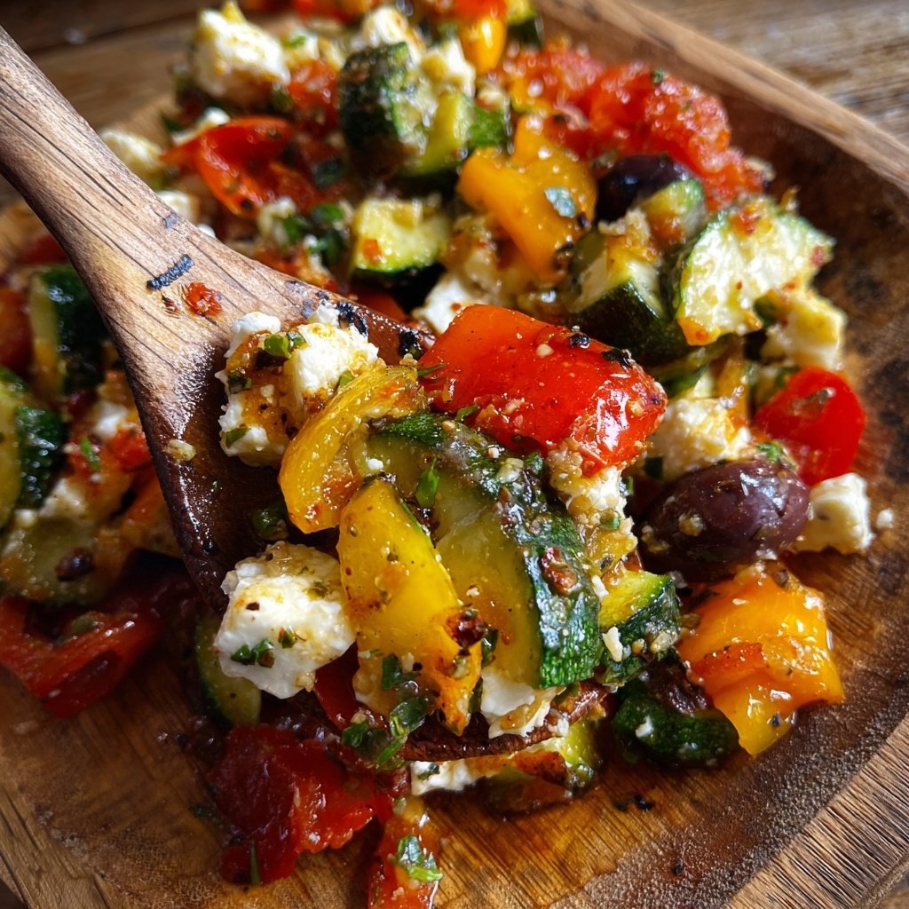 Gesund & Leicht Mediterrane Gemüsepfanne mit Feta