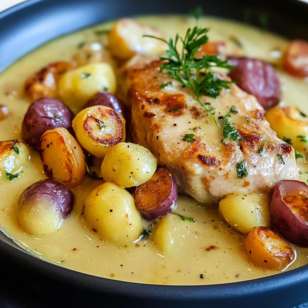 Eintopf mit Kartoffeln und Würstchen