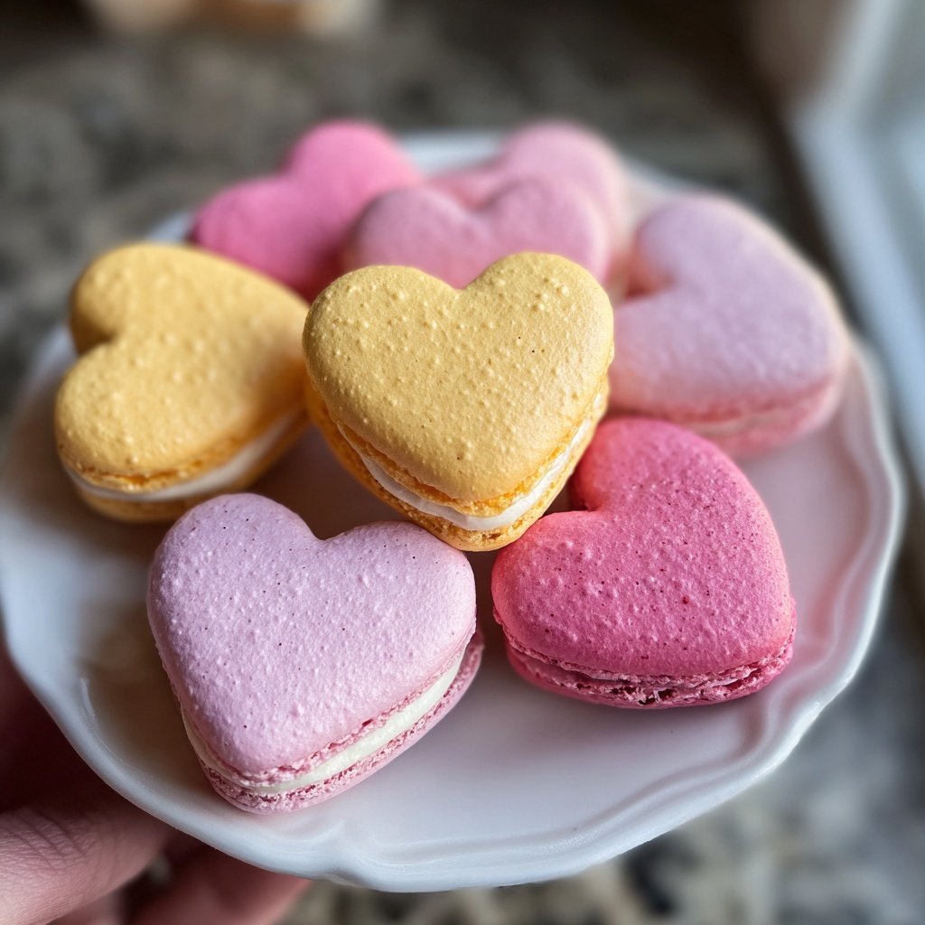 Macarons in Herzform