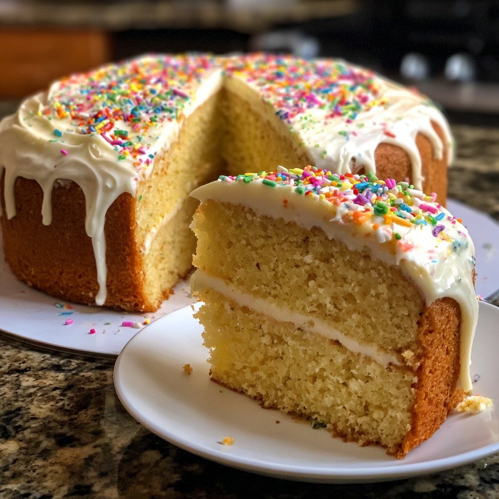 Geburtstagskuchen klassisch mit Vanille