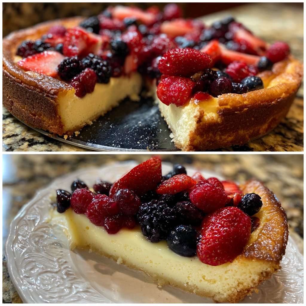 Käsekuchen mit Beeren