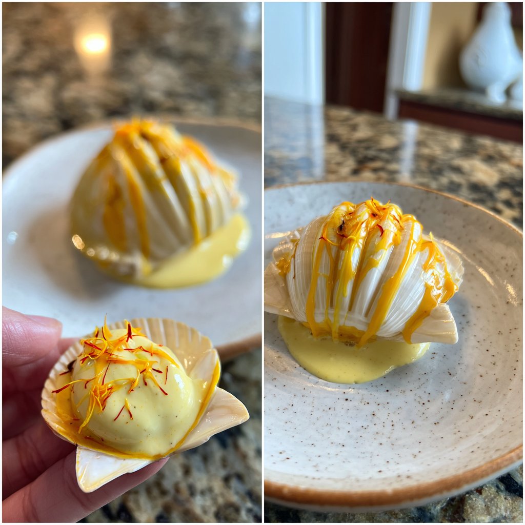 Jakobsmuscheln mit Safrancreme