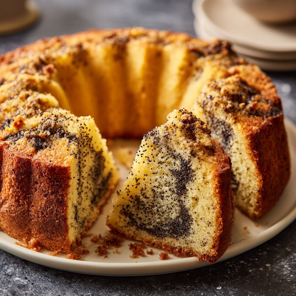 Blechkuchen mit Mohnfüllung